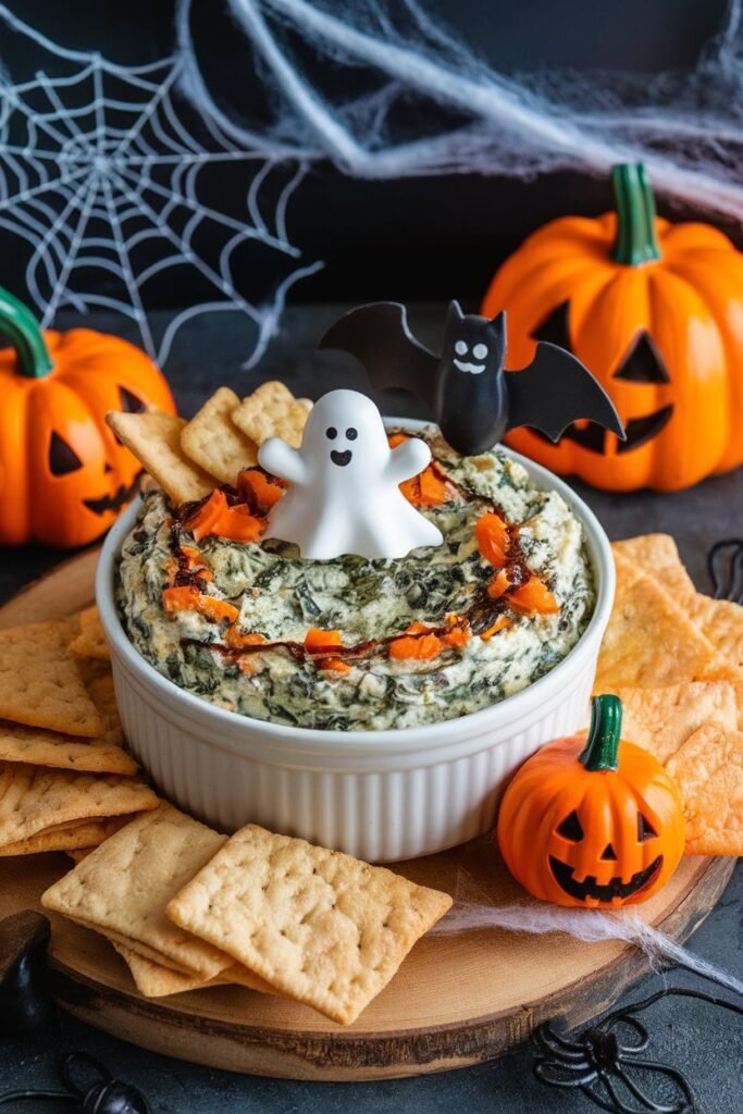 Halloween Spinach Artichoke Dip