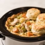 Chicken Pot Pie Crock Pot with Biscuits