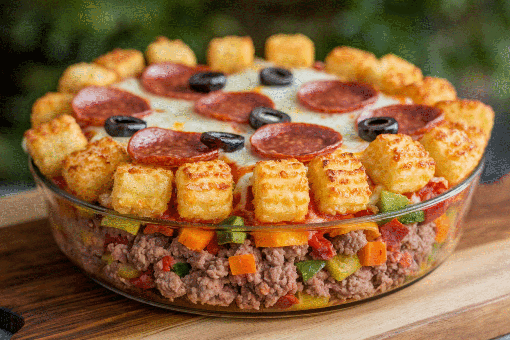 Pizza Tater Tot Casserole
