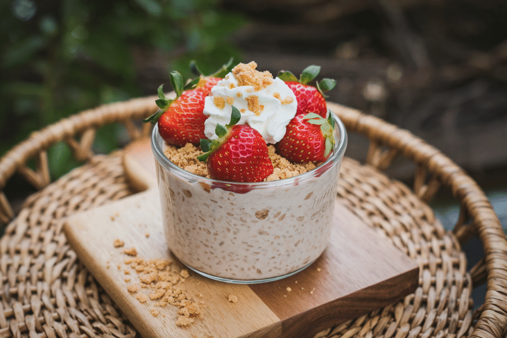 Strawberry Cheesecake Overnight Oats
