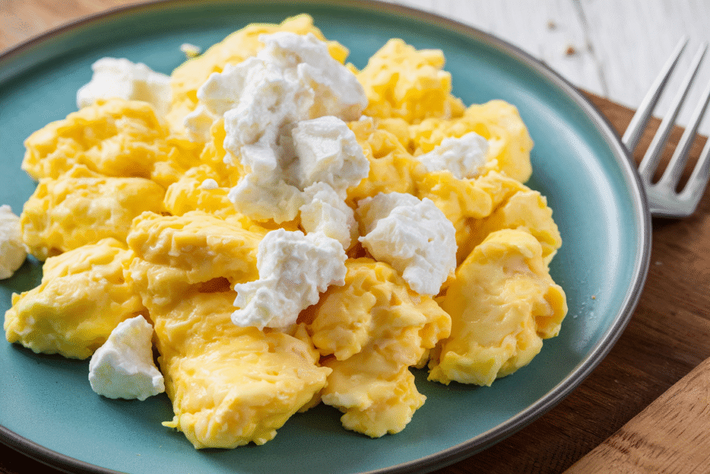 Scrambled Eggs with Cottage Cheese