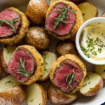 Garlic Butter Steak Bites and Potatoes
