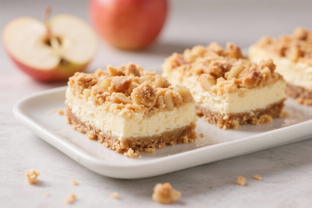 Apple Crisp Cheesecake Bars