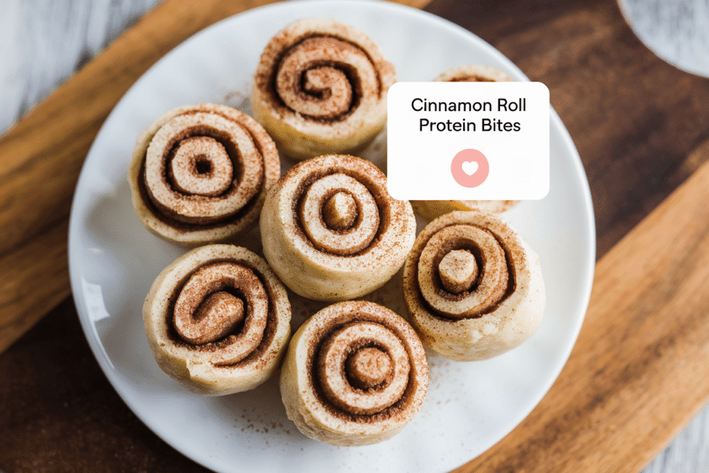 Cinnamon Roll Protein Bites