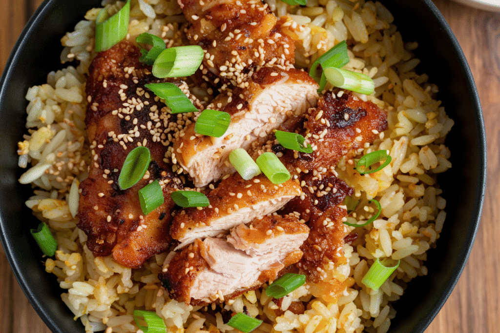 Garlic Chicken Fried Rice