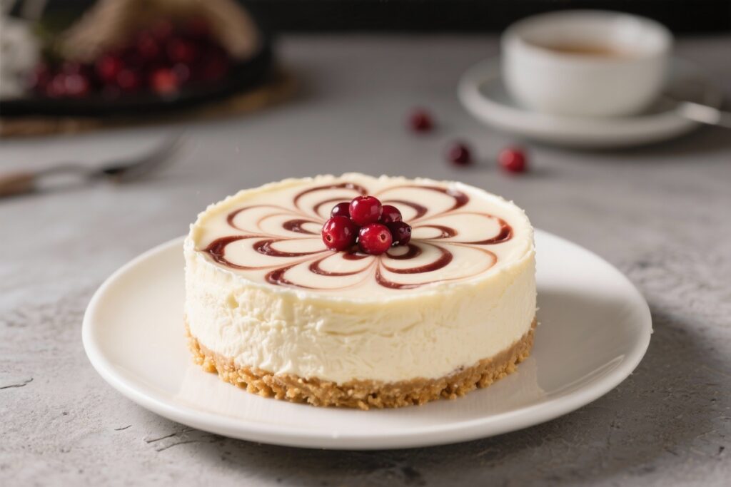 Cranberry Swirl Cheesecake