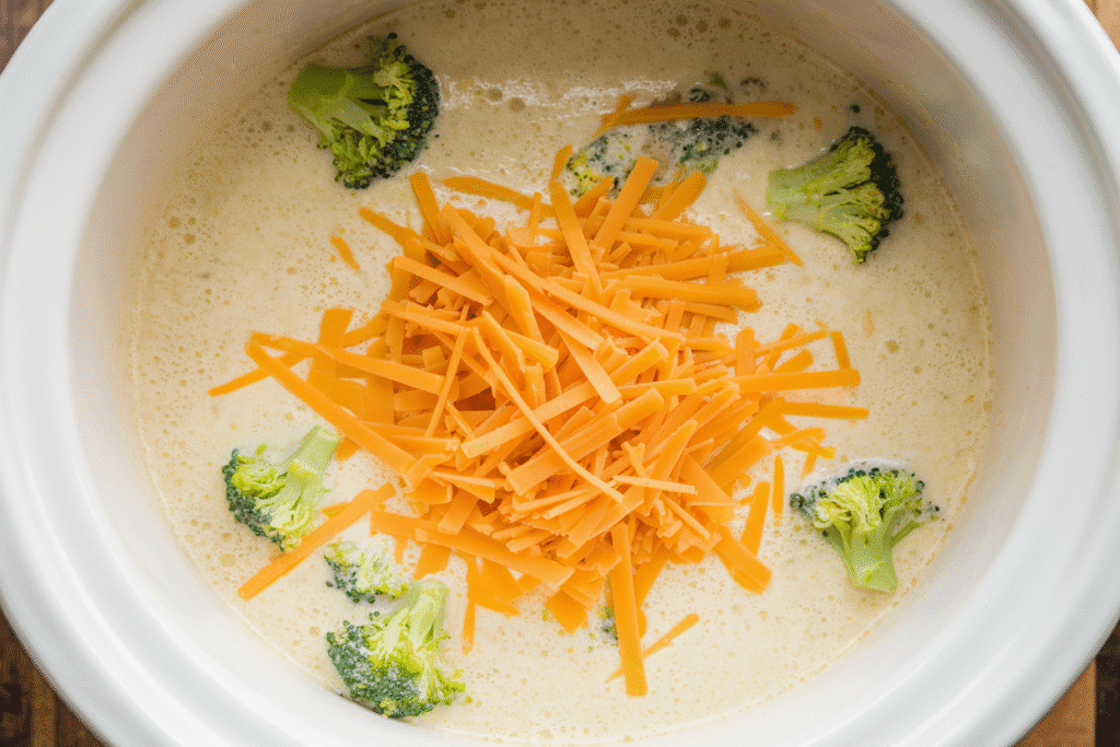 Crockpot Broccoli Cheddar Soup