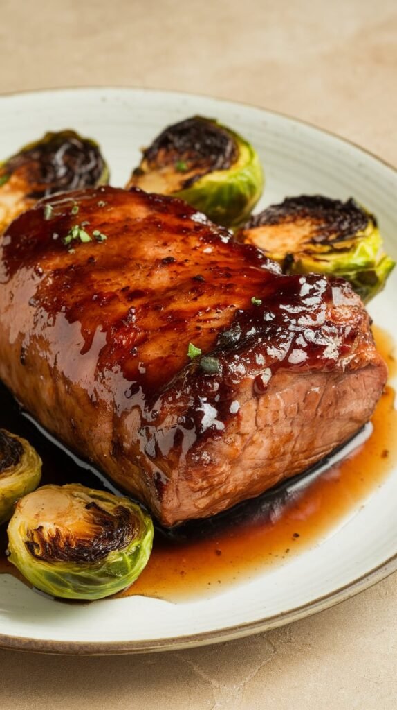 10 Easy High-Protein Meal Prep Dinners That Help You Lose Weight Without Starving 8 Balsamic Glazed Pork Tenderloin with Brussels Sprouts