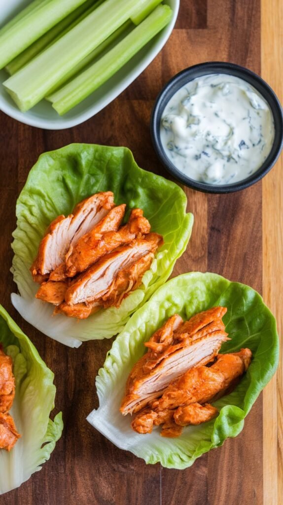 Buffalo Chicken Lettuce Wraps