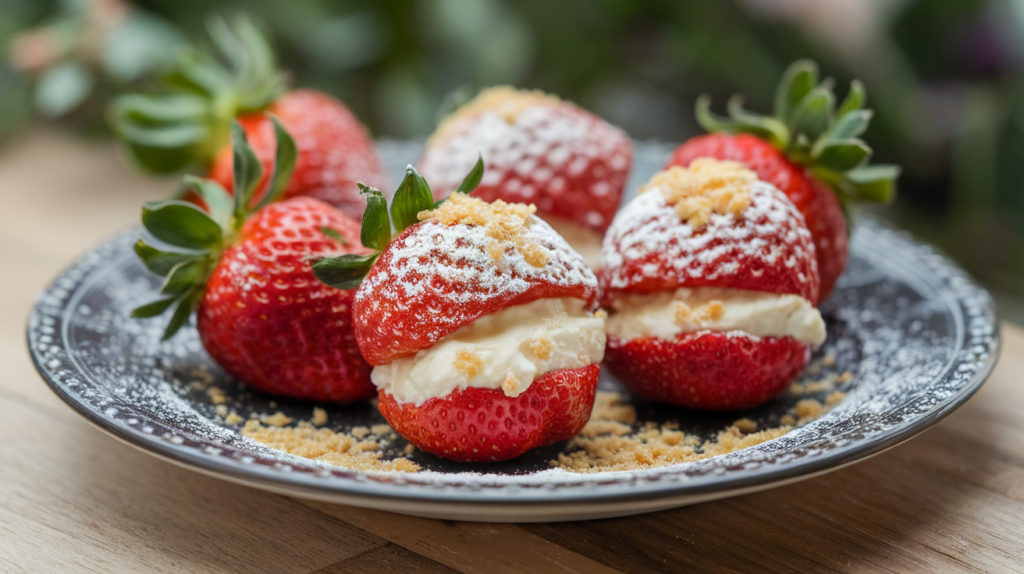 Cheesecake‑Stuffed Strawberries