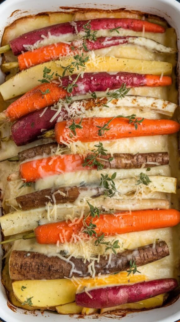 21 Christmas Side Dishes That Pack a Protein Punch (and Get the Whole Family Cheering!) 12 Cheesy Root Vegetable Gratin