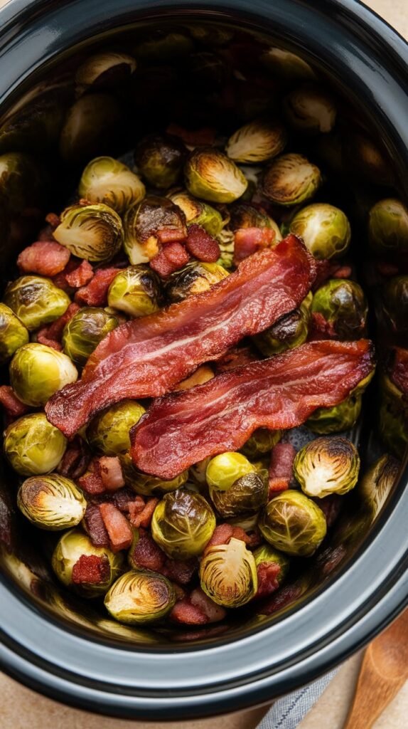 Crockpot Brussels Sprouts with Bacon