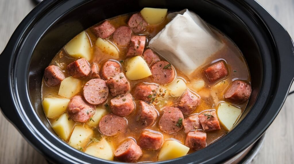 Crockpot Cajun Sausage & Potato Soup