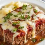 Crockpot French Onion Meatloaf