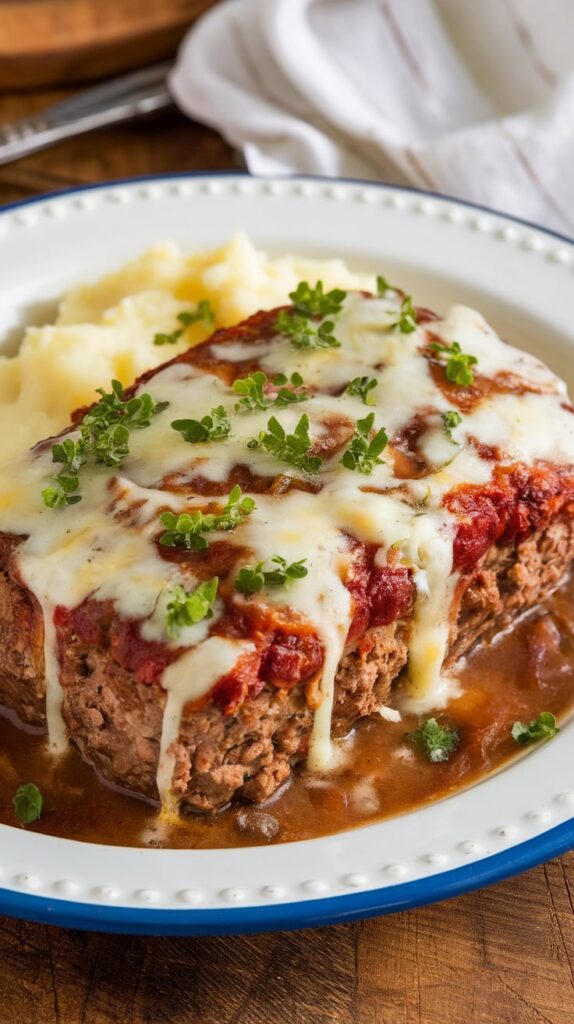 Crockpot French Onion Meatloaf