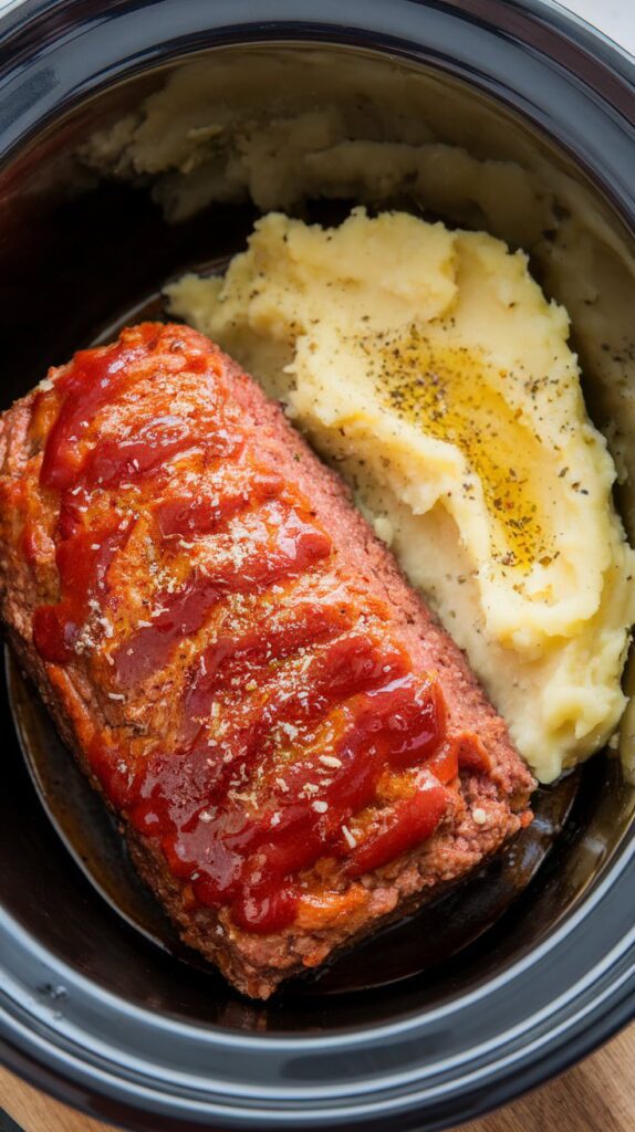 Crockpot Meatloaf with Garlic