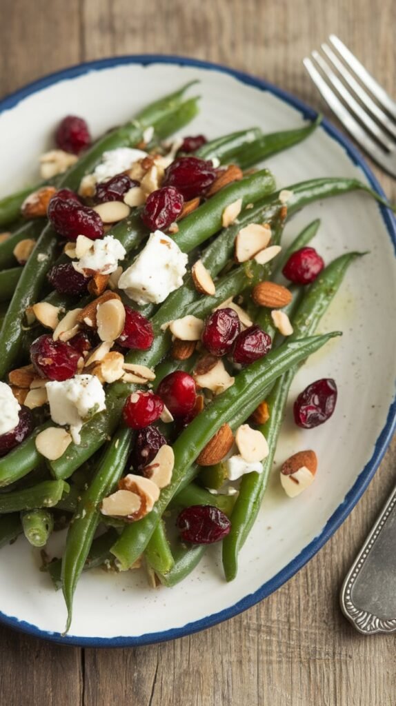 21 Christmas Side Dishes That Pack a Protein Punch (and Get the Whole Family Cheering!) 6 Green Beans with Cranberries Almonds Goat Cheese