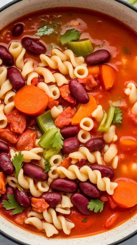 Healthy Pasta e Fagioli Soup Loaded with Veggies 2 Healthy Pasta e Fagioli Soups