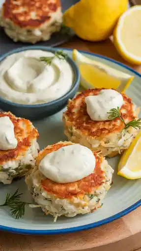 Mini Crab Cakes with Lemon Aioli