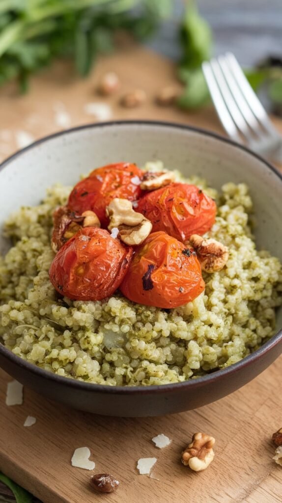 21 Christmas Side Dishes That Pack a Protein Punch (and Get the Whole Family Cheering!) 19 Pesto Quinoa with Roasted Tomatoes