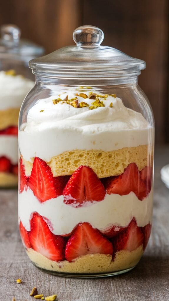 10 Irresistible Strawberry Shortcake Desserts to Sweeten Your Fall 2 Roasted Strawberry Shortcake Trifle Jars