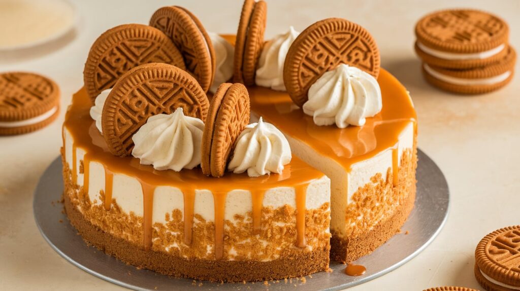 Salted Caramel Biscoff Cheesecake