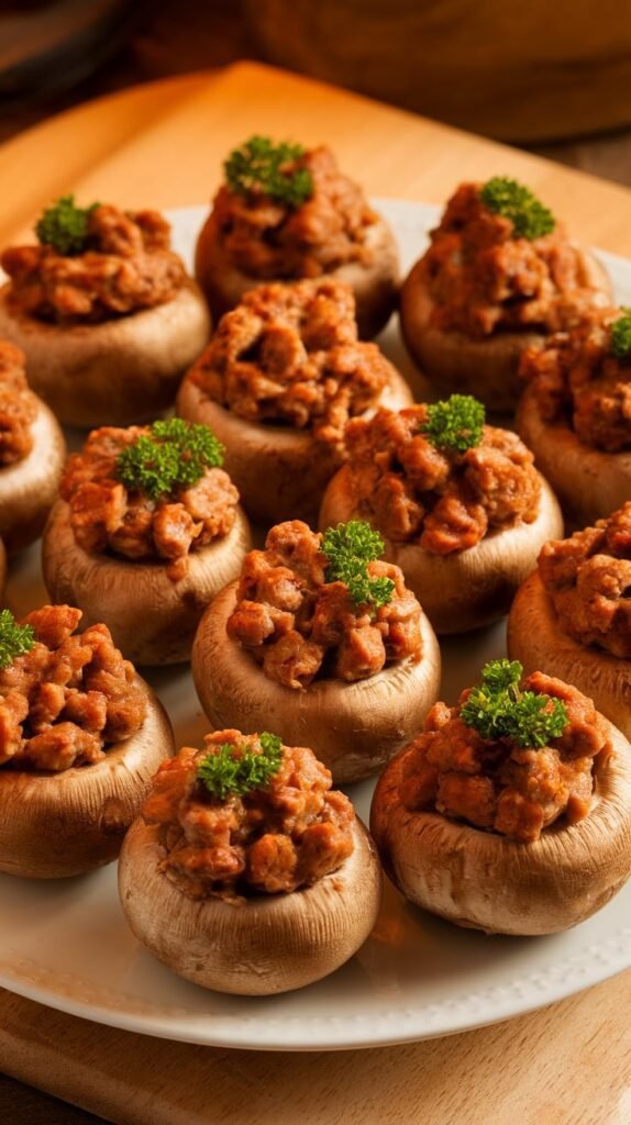 Sausage Stuffed Mushrooms