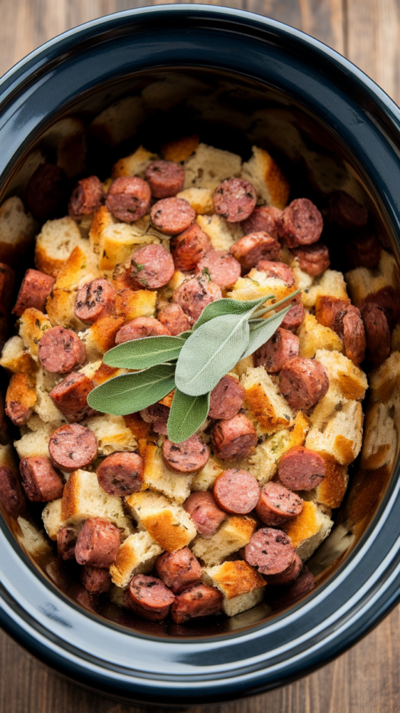 Slow Cooker Sausage Stuffing
