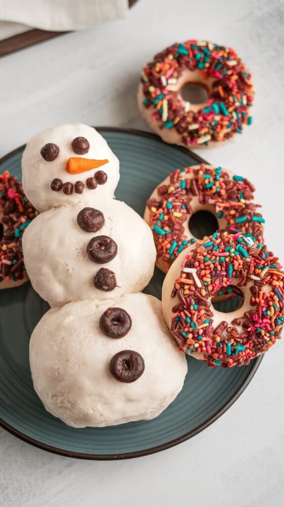 Snowman Protein Donuts