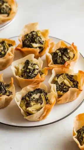 Spinach Artichoke Phyllo Cups