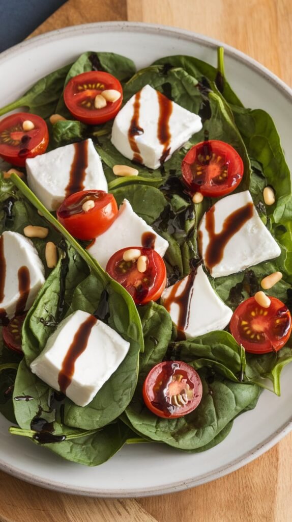21 Christmas Side Dishes That Pack a Protein Punch (and Get the Whole Family Cheering!) 4 Spinach Mozzarella Salad