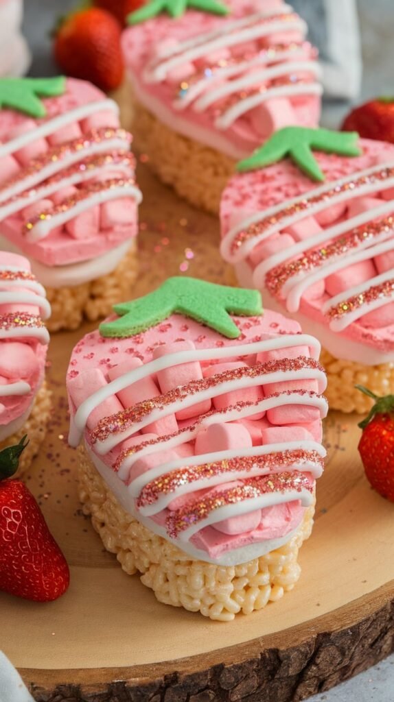 10 Irresistible Strawberry Shortcake Desserts to Sweeten Your Fall 4 Strawberry Shortcake Rice Krispie Treats