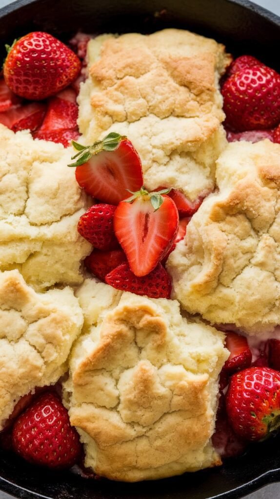 10 Irresistible Strawberry Shortcake Desserts to Sweeten Your Fall 6 Strawberry Shortcake Skillet Cobbler