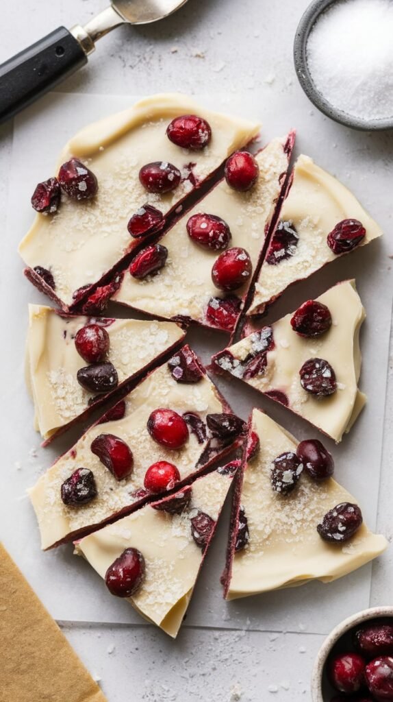 White Chocolate Cranberry Protein Bark