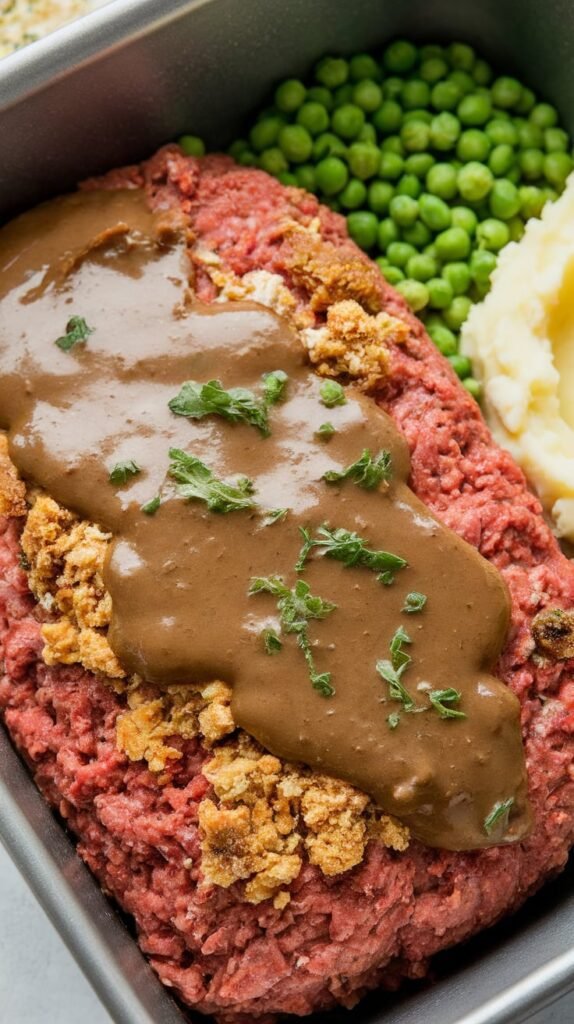 meatloaf with brown gravy