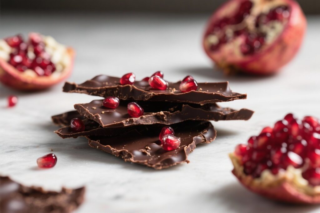 Dark Chocolate Pomegranate Bark