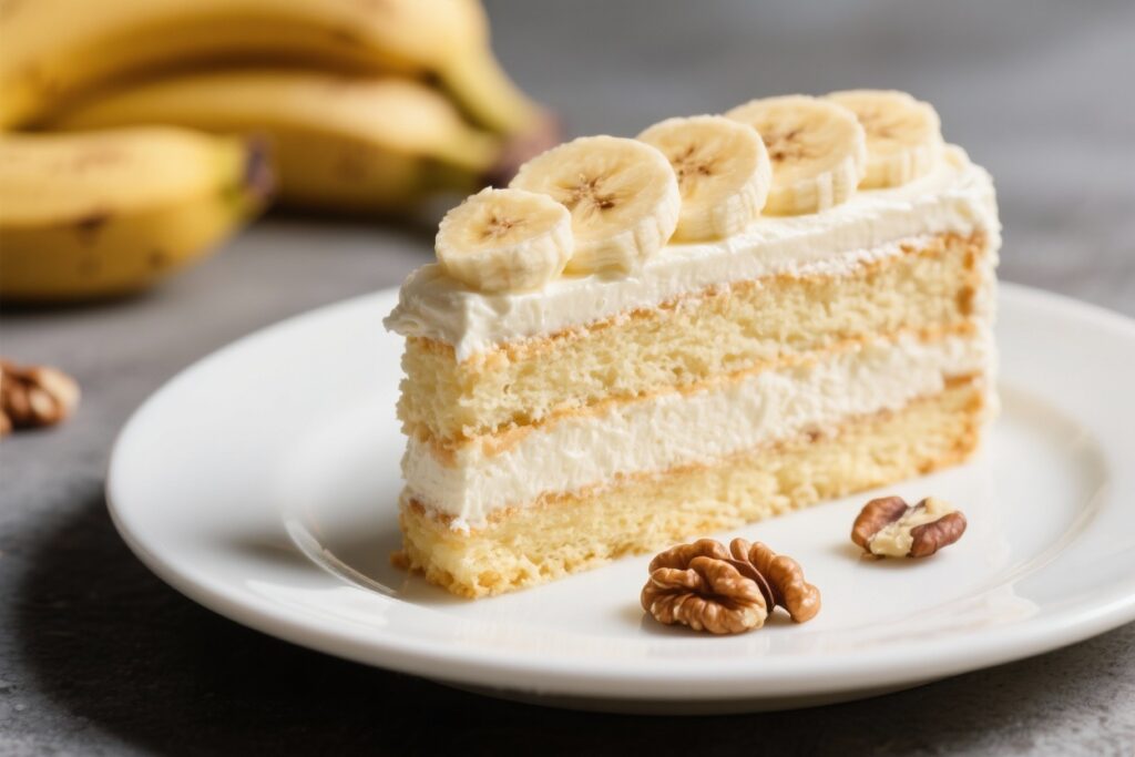 Banana Walnut Cream Cake