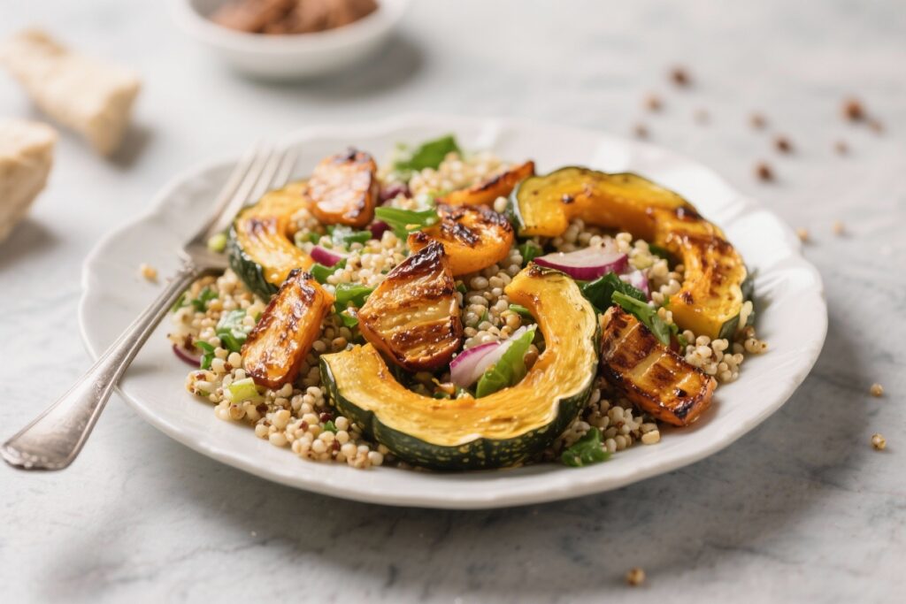 Maple-Roasted Delicata Squash Quinoa Salad