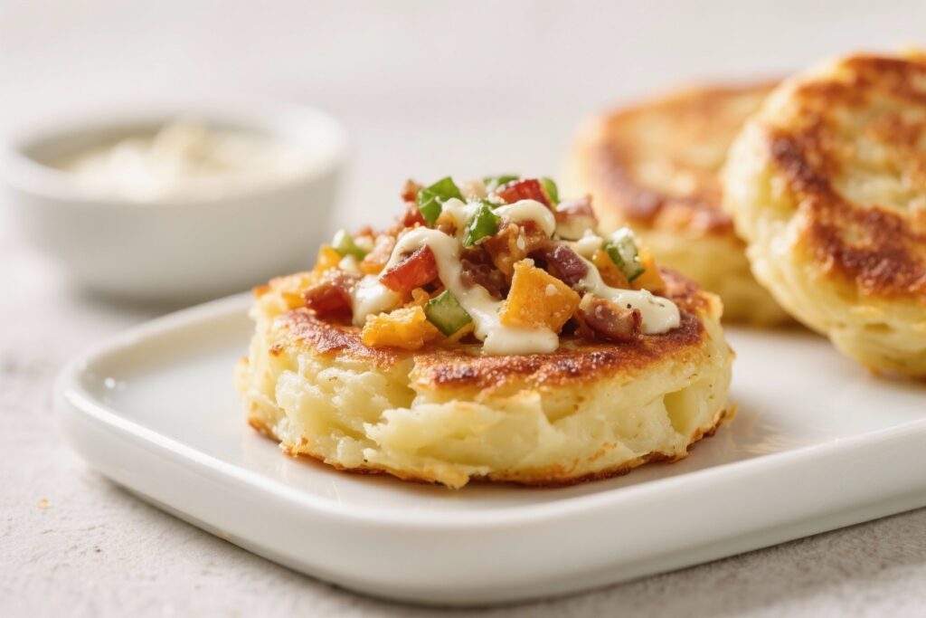 Loaded Mashed Potato Cakes