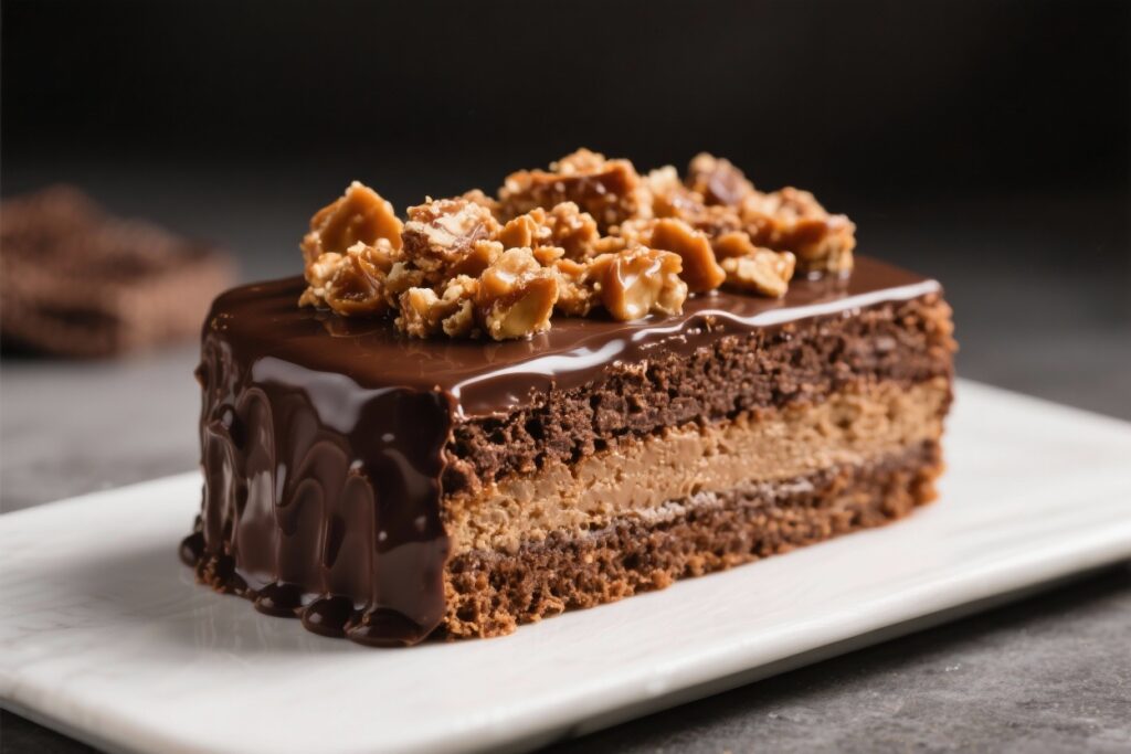 Chocolate Caramel Toffee Crunch Cake