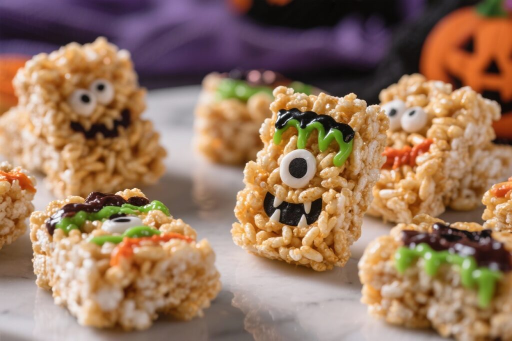 Monster Rice Krispie Treats Halloween