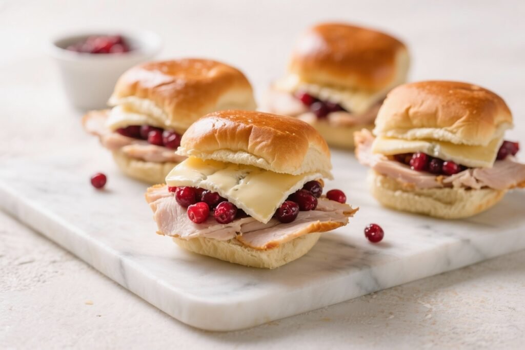 Turkey Cranberry Brie Sliders