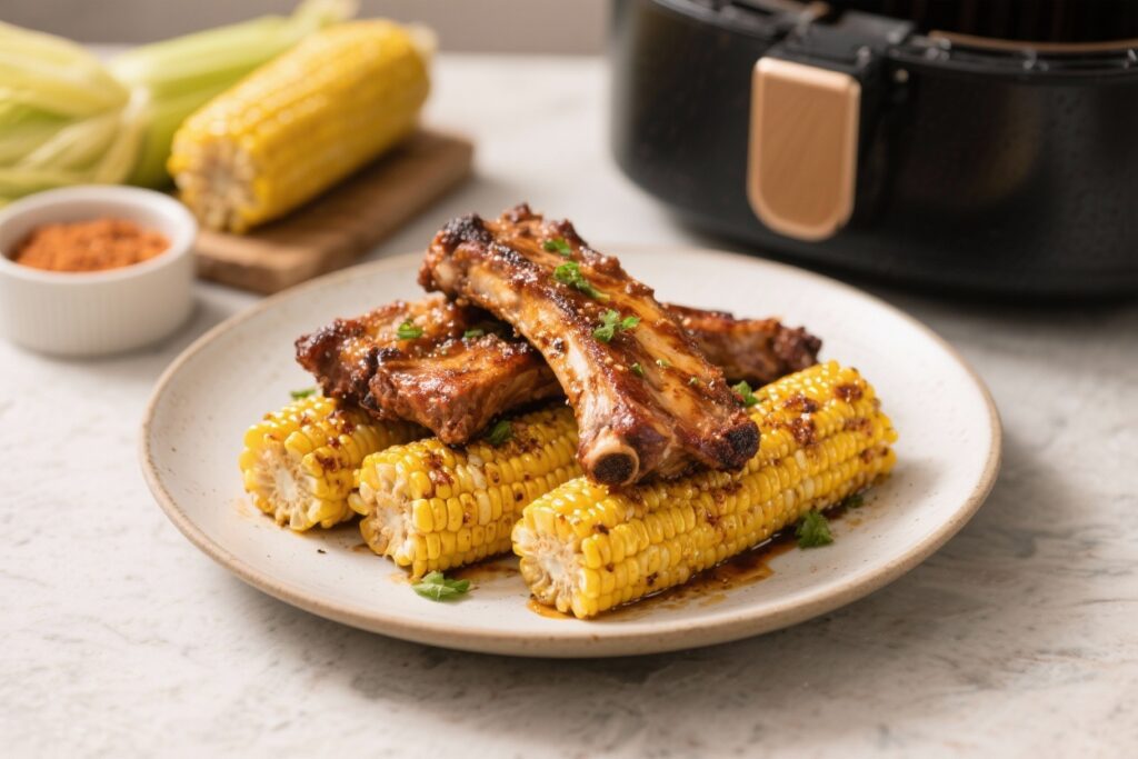 Air Fryer Corn Ribs