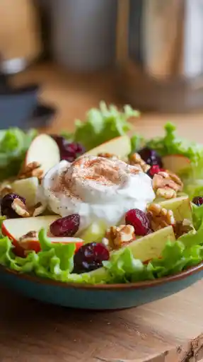 Apple Cranberry Salad with Cinnamon Yogurt