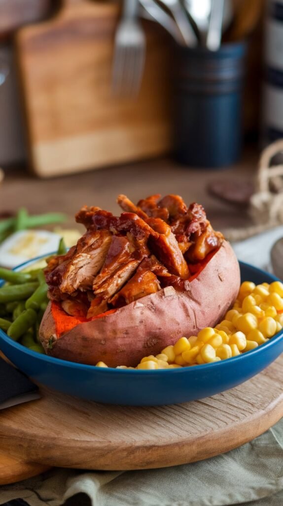BBQ Chicken Roasted Sweet Potato Bowl 2 BBQ Chicken Roasted Sweet Potato