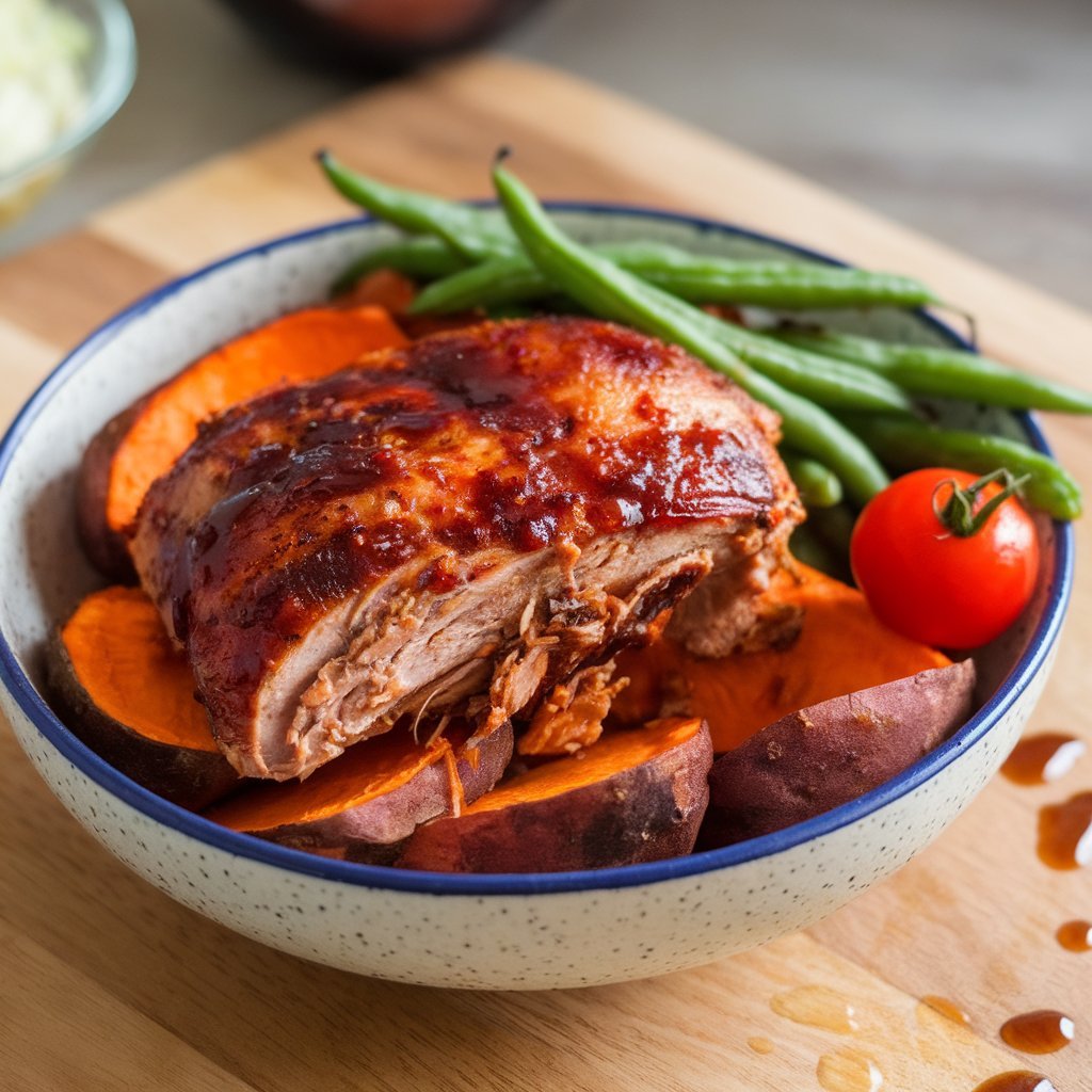 BBQ Chicken Roasted Sweet Potato Bowl