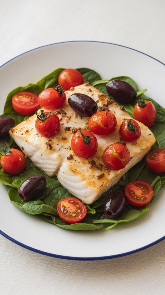 21 Healthy Winter Meals Your Family Will Actually Eat 8 Baked Cod with Cherry Tomatoes and Olives
