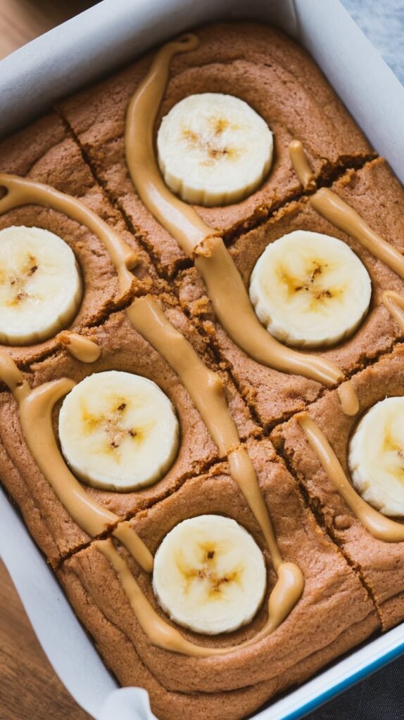 Banana Peanut Butter Protein Blondies