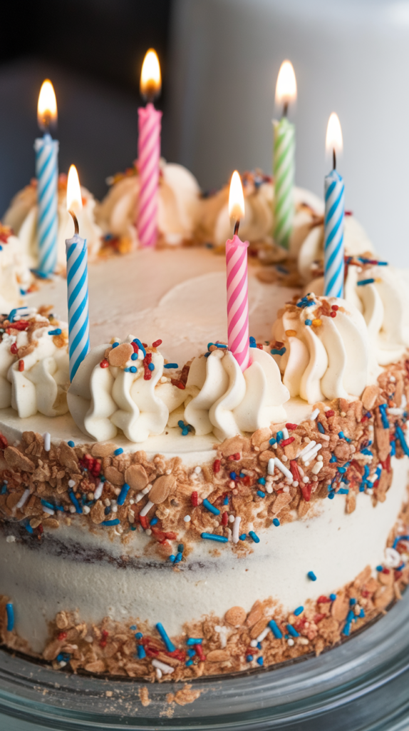 Birthday Cake Protein Blondies