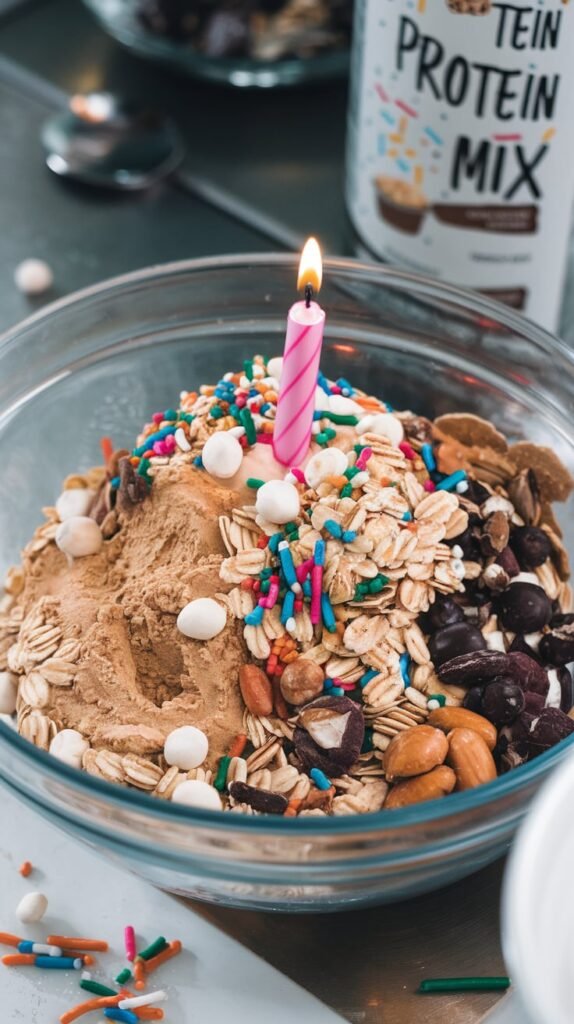 Birthday Cake Protein Snack Mix